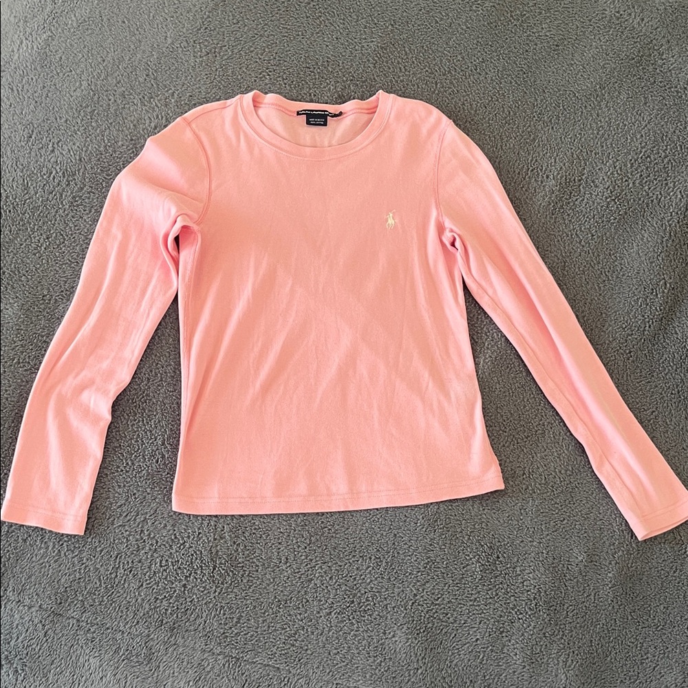 Ralph Lauren Light Pink Long Sleeve Tee